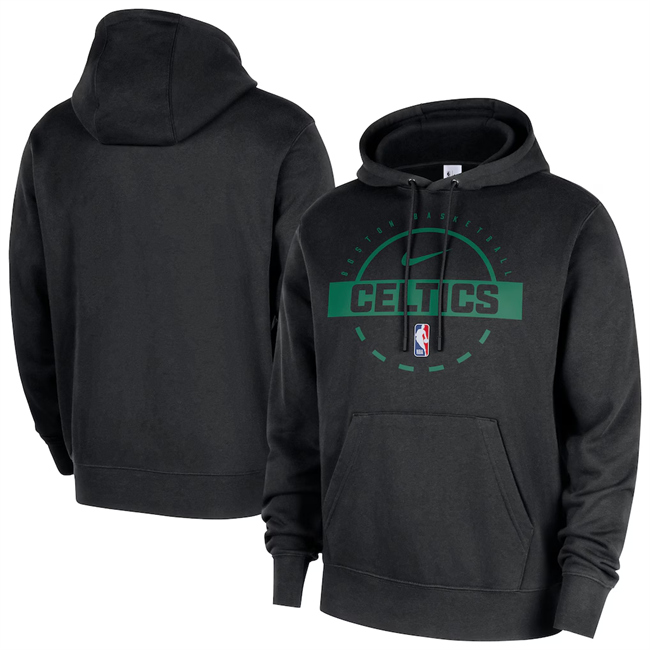 Men's Boston Celtics Black 2025/26 Practice Club Pullover Hoodie